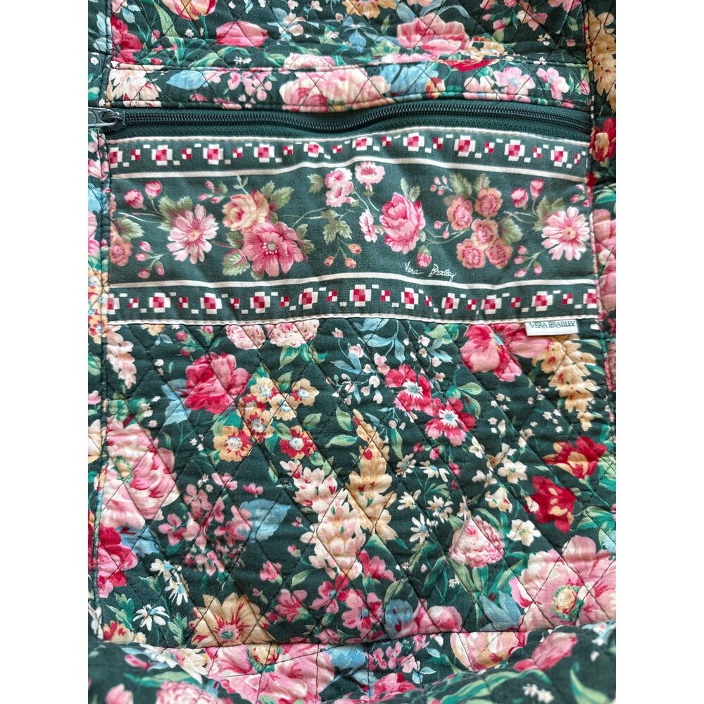 Vera Bradley Sling Bag in Springtime Green Floral Large Retired Vintage - Picture 7 of 9